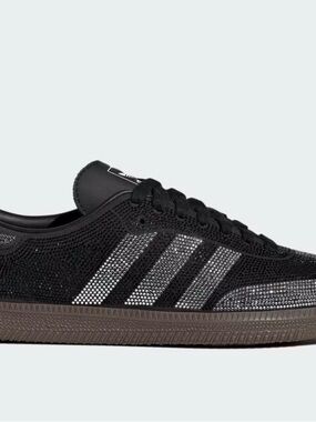 adidas Black Crystal-Trim Low-Top Sneakers